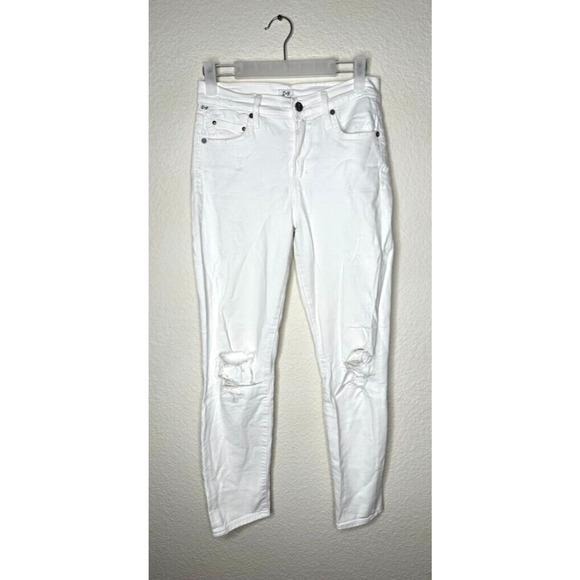 Citizens Of Humanity Jeans Womens 26 White Rocket Crop High Rise Skinny Zip - Picture 4 of 16